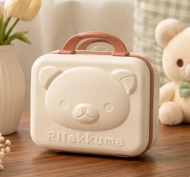 RAHA & CO. Cute vanity box- white&brown