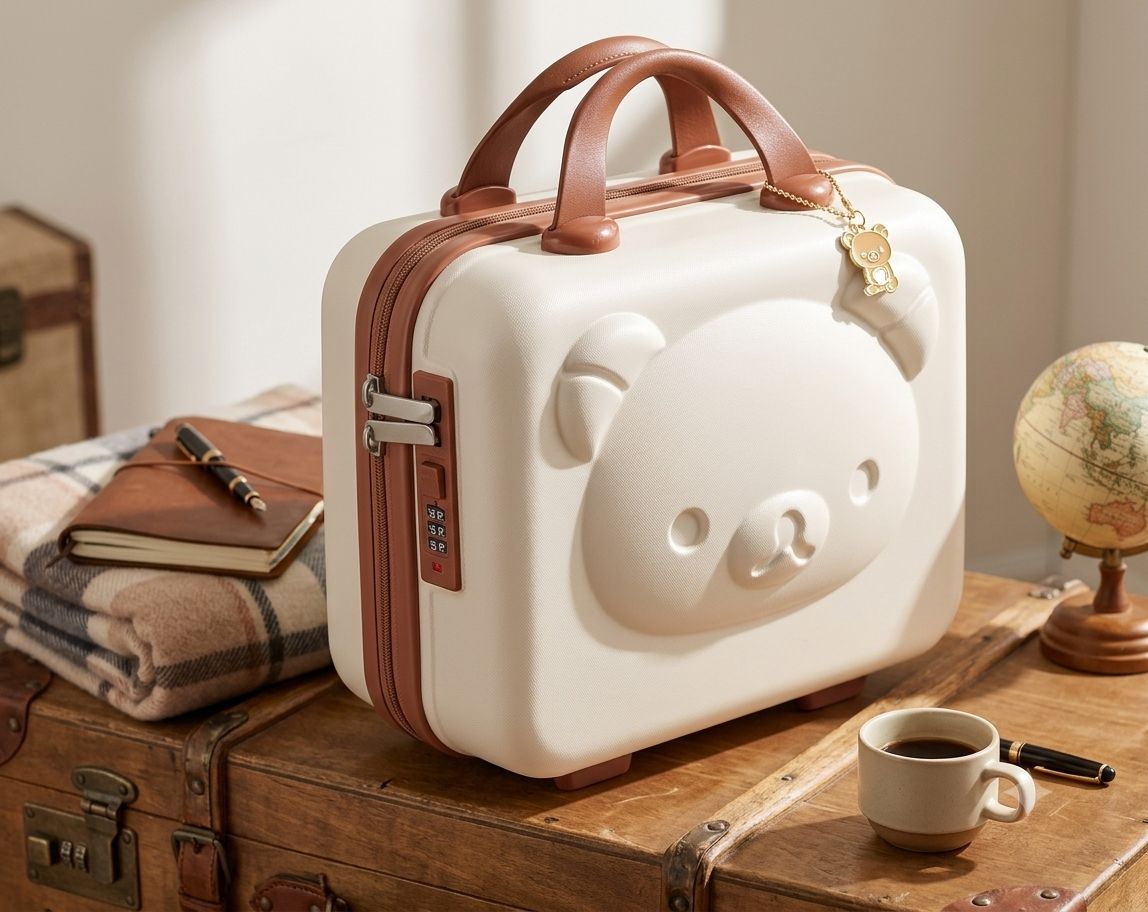 RAHA & CO. Cute vanity box- white&brown